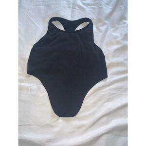 Aerie Black Athletic Hankerchief Style Racerback Tank Built In Support Small